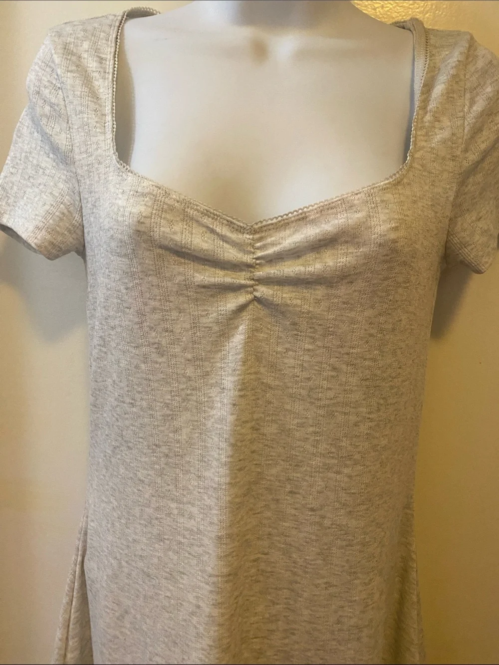 H&M Light Heather Gray Short Sleeve Sleep Chemise